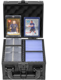 Toploader Storage Box for 3" x 4" 35pt Rigid Card, Magnetic Card Case | Portable Top Loader Card Case with 3 Removable Dividers, Holds 150+ Toploaders, Magnetic Holders for Sports Trading Cards by OUUTMEE