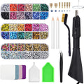 Epesl Bedazzler Kit with Rhinestones, Hot Fixed Gems Craft Applicator - Diamond Painting Pen, Wax Pencil, Tweezers, Tray, Cleaning Brush, Picker Rhinestones Crystals for DIY Clothes Shoes by EPESL