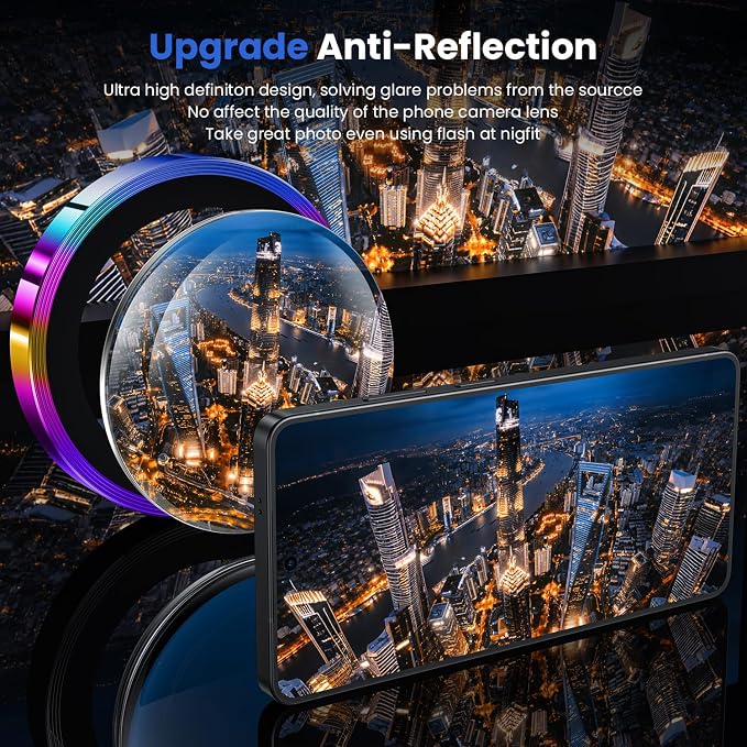WSKEN for Samsung Galaxy S26 Ultra Camera Lens Protector - Ultra Thin | Case Friendly, 9H Shatterproof Tempered Glass, Anti Scratch Metal Circle, Camera Screen Protector Cover Accessories, Colorful - Image 2