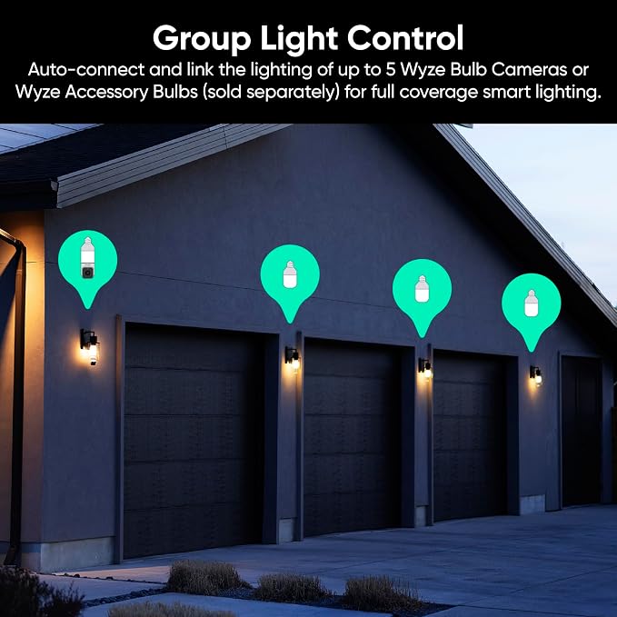 WYZE Bulb Cam - 2K HD Smart Light Bulb Security Camera 2 Pack - Image 10