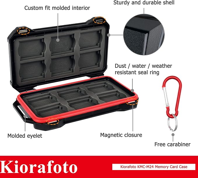 [12 SD + 12 CFexpress Type A] Magnetic Closure Memory Card Case Holder Organizer Protector Keeper for SD SDHC SDXC for Sony CEA-G80T CEA-G160T Alpha 1 A1 A7 IV A7M4 FX3 FX6 Camera Memory Card Storage - Image 5