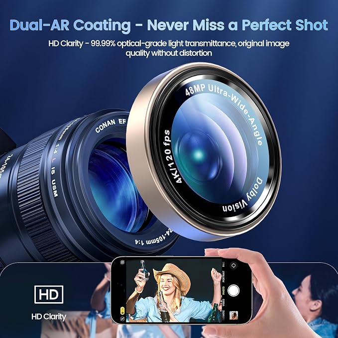 CACOE Camera Lens Protector for iPhone 14/15/16/17 Pro/Pro Max Cover | Anti-Scratch, Drop-Proof, Strong Adhesion, Camera Screen Cover, for iPhone 14-17 Pro/Pro Max, Desert Gold - Image 2