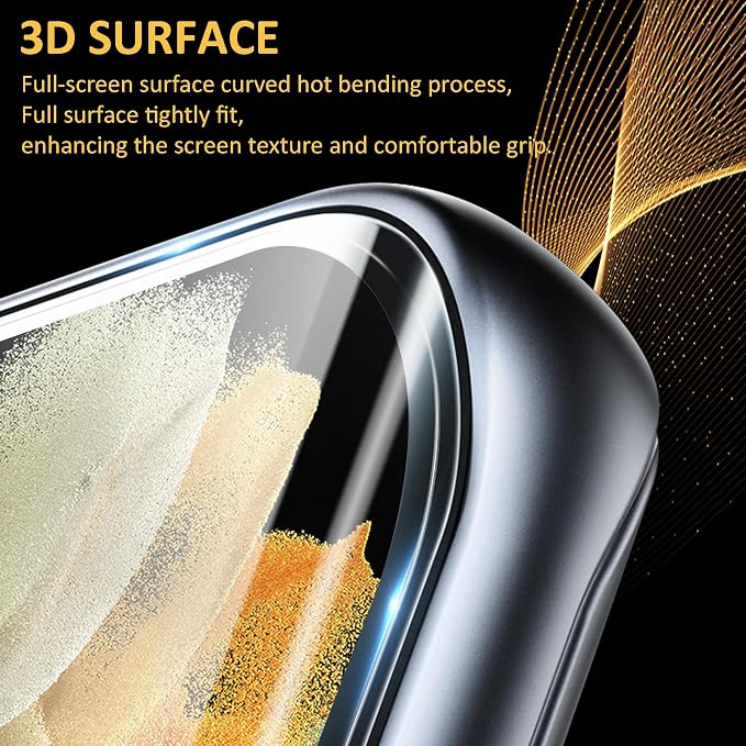 V-PORYADKU 2+2 Pack for Samsung Galaxy S21 Ultra Screen Protector | Camera Lens Protector, 9H Tempered Glass, Anti-Scratch, Fingerprint Unlock, HD Clear, Case Friendly - Image 5