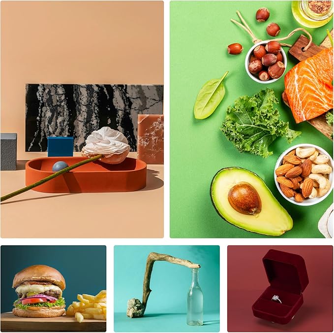 Meking 12PCS 12Patterns Product Photography Backdrops,Double Sided Morandi | Photo Backdrop Tabletop Photo Background for Food/Makeup/Jewelry Photography（16.5X11inch） - Image 3