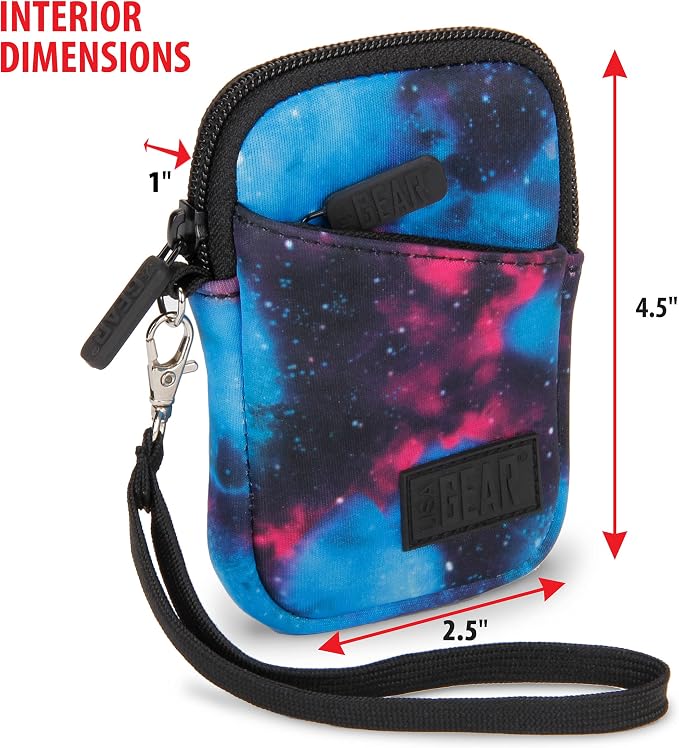USA Gear Compact Camera Case Fits Kodak Pixpro FZ55, SD Card, Canon SX740 HS, Sony Cybershot T99, DSC-80 & more Small Digital Cameras - Belt Loop, Wrist Strap, Weather Resistant (Galaxy) - Image 3