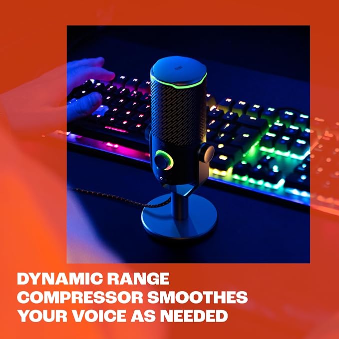 JBL Quantum Stream Studio - Recording and Gaming - Chrome | Triple condenser microphone for perfect streaming, Four selectable voice pick-up patterns, Dynamic range compressor - Image 5