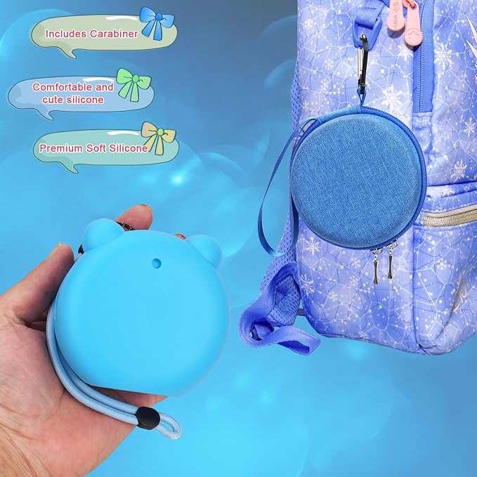 YouKnow Travel Case and Silicone Cover Compatible with Punirunes Interactive Toy Digital Pet, with Full Coverage PET Clear Film (Silicone and Carrying Case) (Blue) - Image 6