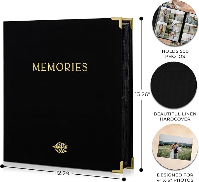 Beautiful Linen Photo Album For 4x6 Photos - Holds Up To 500 Pictures | Safely Stores Unique Memories - The Perfect Large Book for All Pictures of Treasured Family, Baby or Wedding Moments - Image 7