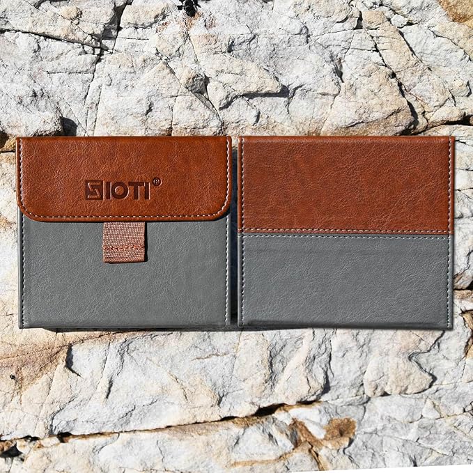 SIOTI Camera 100 * 100mm Square Filter Case 3 Pockets, Leather Filter Pouch, Compatible with 100mm*100mm Square ND/GND/Colorful Filter - Image 4
