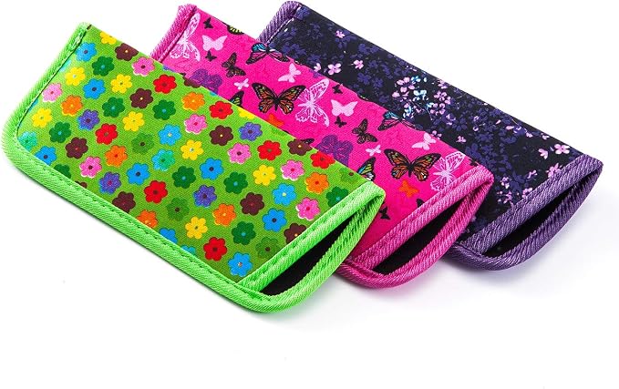 TRIUMPH VISION 3 Pack Reading Glasses Pouch Soft Case Eyeglass Sleeve Slim | Alternative to Bulky Case in bag, Lightweight Lined Padded Protect Optical lens Slip in, Cute Pattern Portable for Daily Use - Image 7