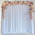 White Backdrop Curtain for Wedding Parties Backdrop Drapes 10x8FT | Wrinkle Free Polyester Curtain Backdrop White Draping Fabric for Backdrop Photoshoot Birthday Party Background,2 Panel 5x8FT by Wokceer