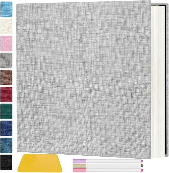 Zesthouse Photo Album Self Adhesive Pages, 60 Pages Magnetic Scrapbook Albums with Sticky Page, Photos Album Holds 8x10 & 5X7 & 4x6 & 6x8 & 3x5, Large Picture Book Ideal Gift for Family Wedding Baby by Zesthouse