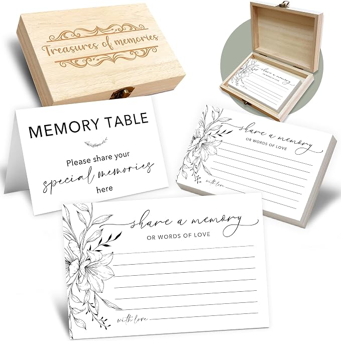 Share A Memory Card for Celebration Of Life - 50 Pcs Memorial Cards, Memory Box for Graduation Wedding, Funeral Keepsake for Celebration Of Life Decorations -A10 by BHTPNG