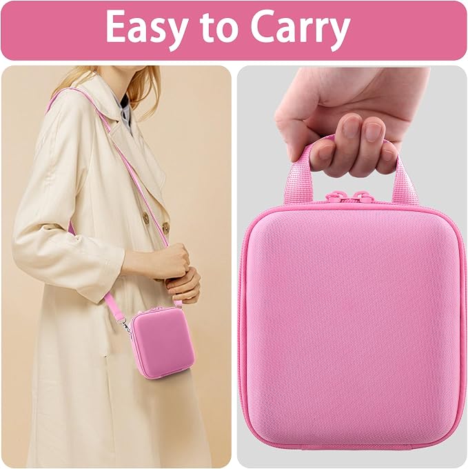 Case for KODAK PIXPRO AZ653/AZ401/AZ405/AZ425/AZ528 Digital Camera | Protective Storage Box, Portable Carrying Box, Smooth Zipper, Travel-ready, Shoulder Strap Covenient to Carry, Pink Case - Image 7