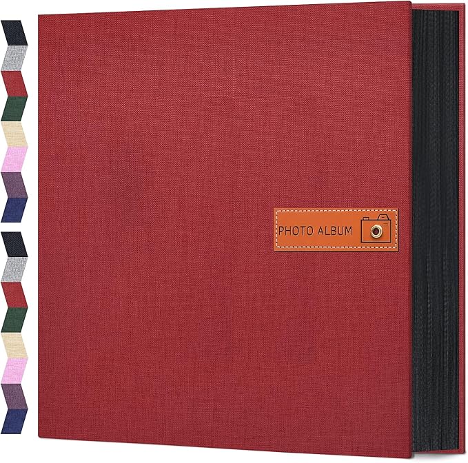 Popotop 4x6 Photo Album 600 Pictures, Linen Hardcover, Reinforced Spine | Large 600-Photo Capacity, Acid-Free PP Slip-In Pockets, 3 Landscape and 2 Portrait Photos per Page, No Memo Space by Popotop