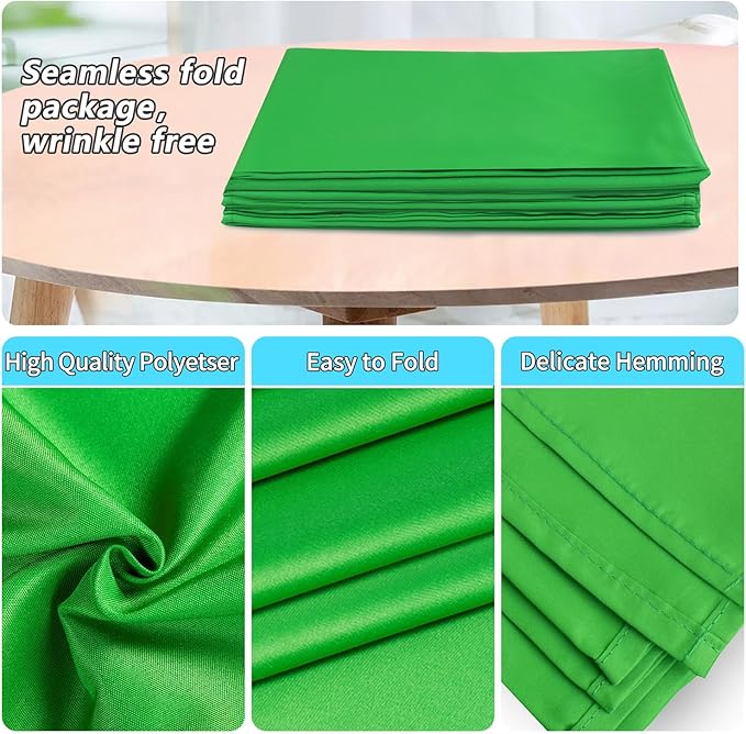 Green Backdrop - 10 x 20 ft, Green Screen for Photography & Video Recording, High Density Polyester Fabric - Image 4