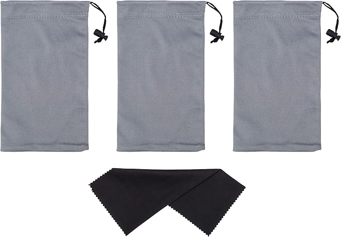 Premium Quality Microfiber Sunglasses Pouch With Spring Fastener - Image 2