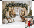 Kate Christmas Arch Door Backdrops Winter White Snow Land Photo Background Party Supplies Stduio Props, 10x8ft by KateBackdropforPhotography
