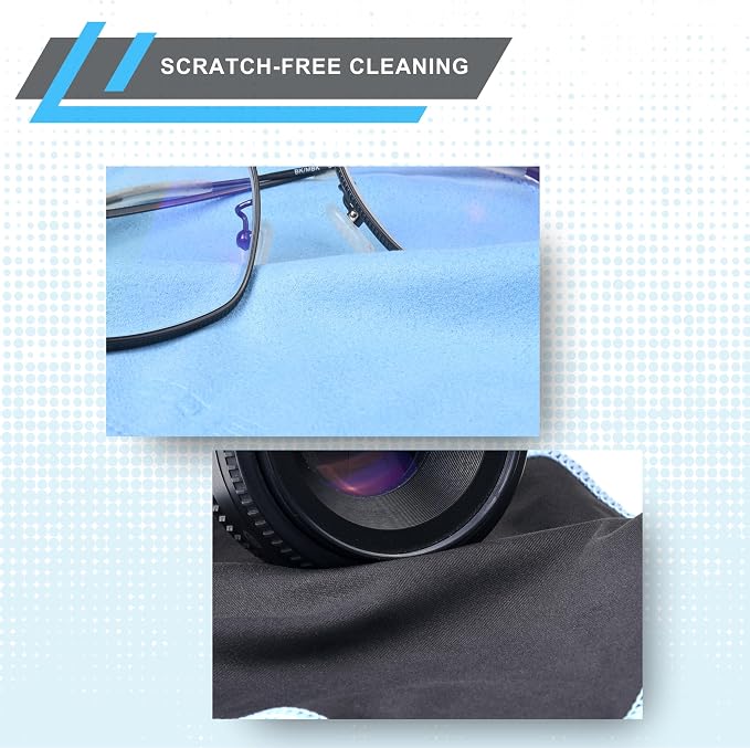 Eco-Fused Microfiber Cleaning Cloths - 5 Pack - Double-Sided Cleaning Cloths - Microfiber and Suede Cloth for Smartphones, LCD TV, Tablets, Laptop Screens, Camera Lenses and Delicate Surfaces - Image 5
