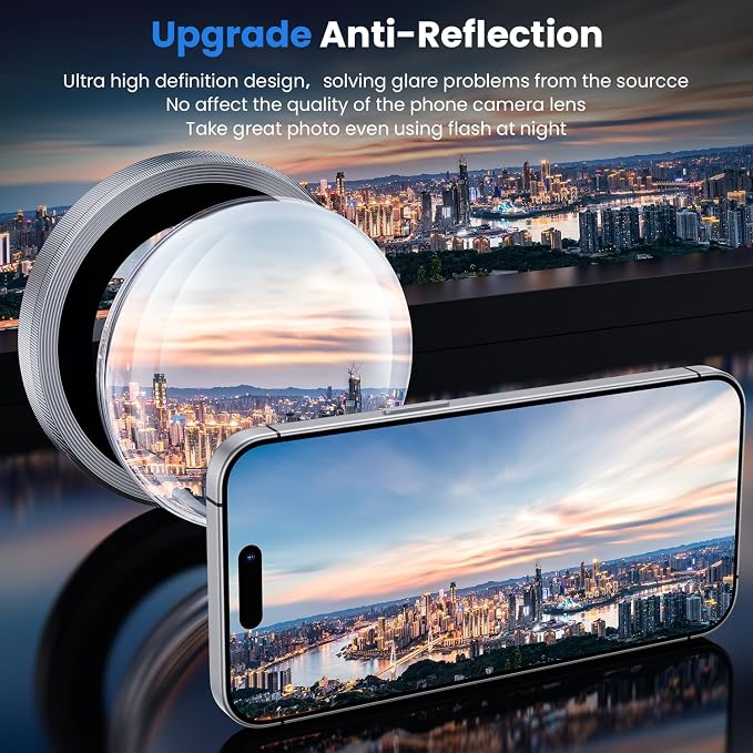 WSKEN for iPhone 16 Pro/iPhone 16 Pro Max Camera Lens Protector | Original Shooting Mode, Individual Metal Cover Film, Shatterproof HD Tempered Glass Camera Screen Protector, Silver - Image 2