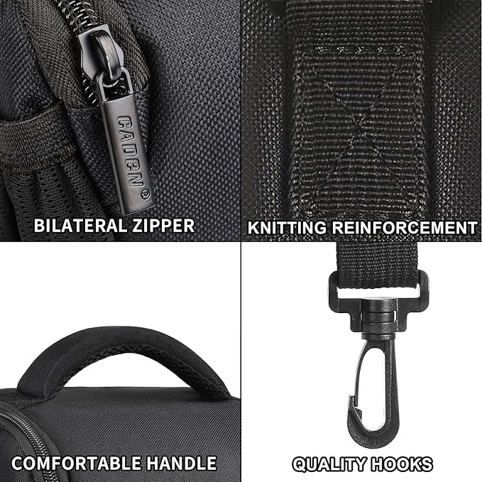 CADeN DSLR/SLR Camera Shoulder Bag Case with Adjustable Shoulder Strap, Compatible for Nikon, Canon, Sony Mirrorless Cameras Waterproof (Large) - Image 6
