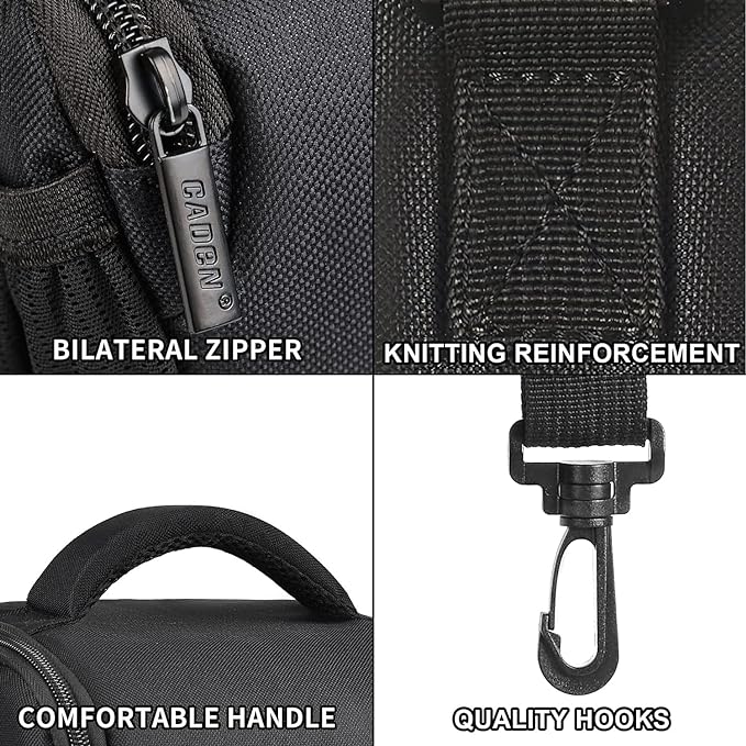CADeN DSLR/SLR Camera Shoulder Bag Case with Adjustable Shoulder Strap, Compatible for Nikon, Canon, Sony Mirrorless Cameras Waterproof (Small) - Image 6