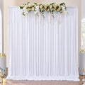 NSSONBEN 10x10 ft Wrinkle Free White Backdrop Curtains for Parties, Polyester Photo Backdrop Drapes 2 Panels 5x10ft for Wedding Birthday Party Photography Background Indoor Outdoor by ENJOYYOURPARTY