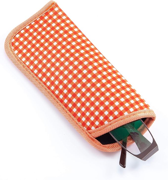 TRIUMPH VISION 3 Pack Reading Glasses Pouch Soft Case Eyeglass Sleeve Slim | Alternative to Bulky Case in bag, Lightweight Lined Padded Protect Optical lens Slip in, Cute Pattern Portable for Daily Use - Image 5