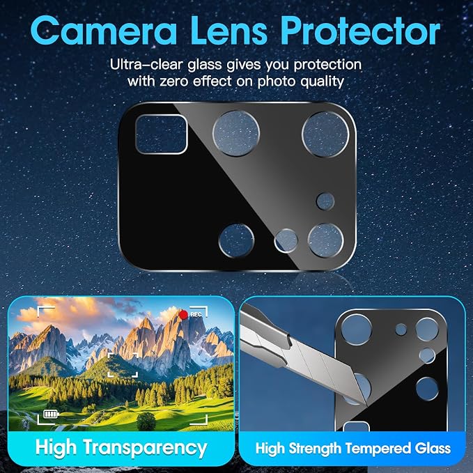 Didisky For Samsung Galaxy S20 Ultra Privacy Screen Protector 2 Pack Tempered Glass and 2 Pack Camera Lens Protector, 3D Curved Full Coverage, Easy to Install,Anti-Spy, Anti Scratch,9H - Image 6