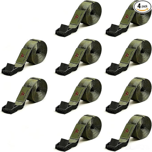 1" x 6.6' Trail Camera Strap,1800 lbs,Heavy-Duty Game Camera Strap,Tree Belts,Durable Nylon Fiber,Alloy Buckle (Pure Green 10Pack) by WildAres