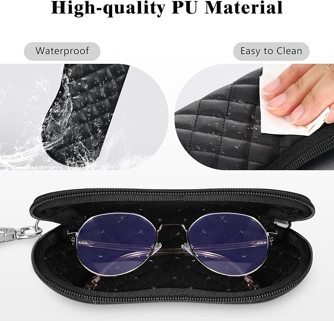 MoKo Sunglasses Soft Case Ultra Light Neoprene Zipper Eyeglass Case for Men Women - Image 2