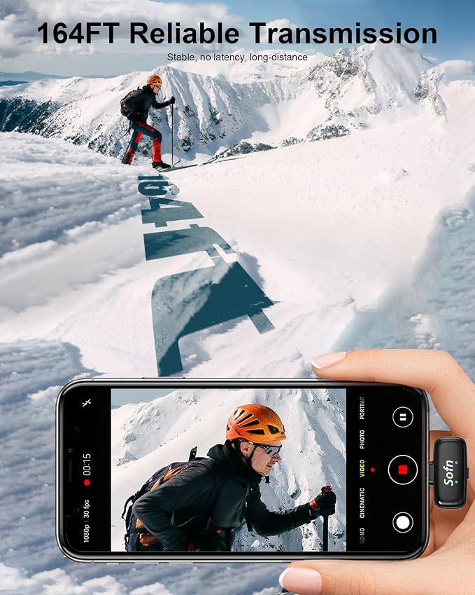 Magic 3-in-1 Mini Wireless Lavalier Microphone for iPhone & Android | 3 Mic Modes for Vlogs YouTube Tiktok Interviews,AI Noise Cancelling,5g Ultra-light,Plug & play,30 Hours Battery,Clip on Mic - Image 5