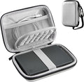 ProCase External Hard Drive Travel Case for 2.5" HDD/SSD -Silver | Fits Seagate Portable, Samsung T9, WD Elements, My Passport, Toshiba Canvio Basics, 1TB-5TB Drives, USB 3.0 HDD/SSD Storage by ProCase