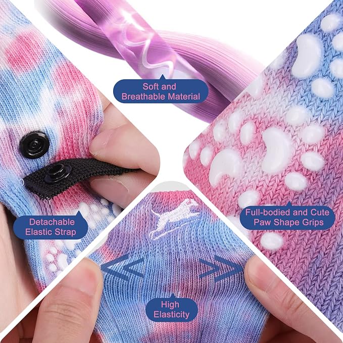 EXPAWLORER Anti Slip Dog Socks to Prevent Licking Paws, Dog Shoes for Hot Pavement, Dog Booties for Small Medium Large Senior Dogs, Traction Control Boots & Paw Protectors for Hardwood Floors - Image 4