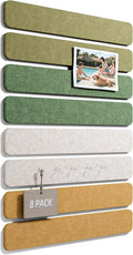 Fluxynara 13" x 2" Felt Wall Panels, Olive Grove | 8-Pack Includes 50 Push Pins and Adhesive Tabs for Photos, Notes and Decor in Bedroom Doors, Home Office or Studios by FLUXYNARA