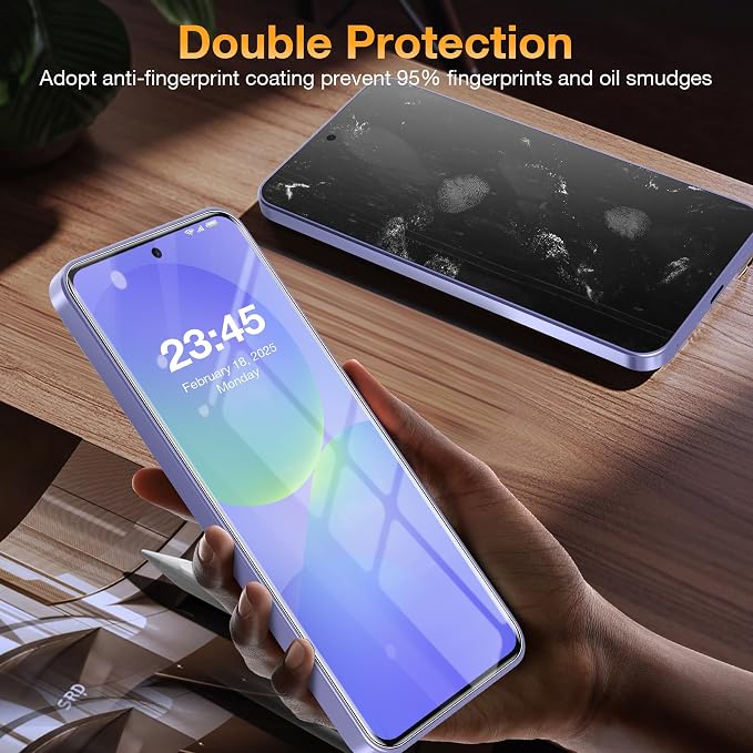 for Samsung Galaxy A36 5G Screen Protector & Camera Lens Protector | 2+2 Pack, Ultra HD Tempered Glass, Case Friendly, Anti-Fingerprint, Anti-Scratch, Bubble Free, with Easy Installation Frame - Image 5