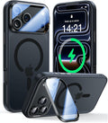VOFATA [Upgraded Full Camera Protection] for iPhone 17 Pro Max Case with Camera Cover Stand [Fit for MagSafe][10FT Mil-Grade Protection] Translucent Magnetic iPhone 17 Pro Max Phone Case, Black by VOFATA