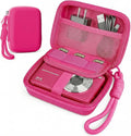 Digital Camera Case for CAMKORY/KODAK PIXPRO FZ45/FZ55/Canon IXUS 285 HS/AbergBest/Sony DSCW800/DSCW830 - Small Travel Compact Camera Holder with Mesh Pocket for SD Card & Accessories (Fuchsia) by Roseliya