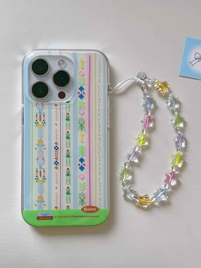 Drawwind Phone Charm Beaded Wristlet Strap Universal Cell Phone Lanyard Cute Bracelet Wrist Strap Beaded Chain String Handmade Accessories for Case Camera Bags (Dream Star) - Image 3