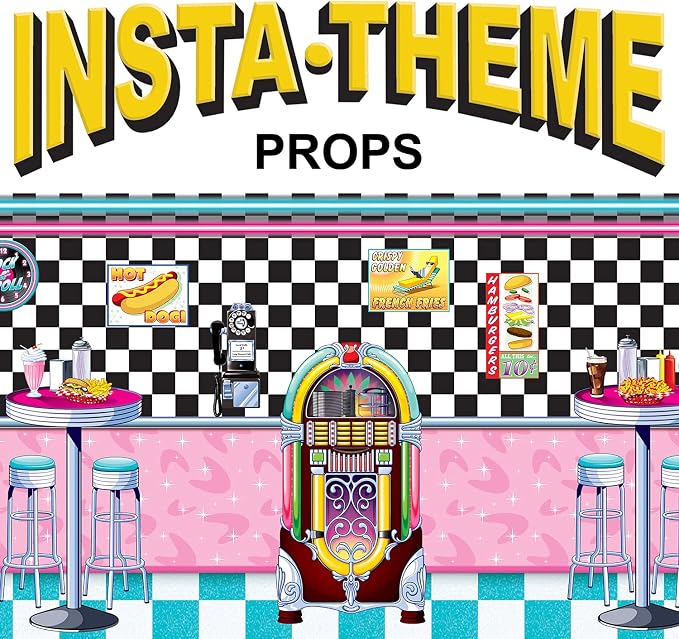 Soda Shop Tables & Stools Props Party Accessory (1 count) (2/Pkg) - Image 3
