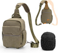 Cwatcun Large Canvas Sling Bag, Crossbody Chest Bag with Tripod Holder | Fits 1body +2lenses +9.7" iPad +6.7"phone.Waterresistant canvas with rain cover, tripod holder, adj strap 29.5-51.2". by FocusonCameraBag