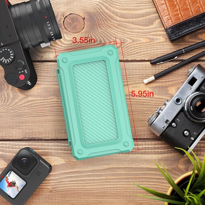 HEIYING SD Card Holder with 40 Precise Slots for SDXC SDHC Micro SD Cards | Portable SD Card Case, Hard ABS Shell with Soft Silicone Lining, Precise Card Slots,Magnetic Closure for Neat Storage - Image 6