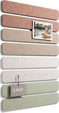Fluxynara 13" x 2" Felt Wall Panels, Boho | 8-Pack Includes 50 Push Pins and Adhesive Tabs for Photos, Notes and Decor in Bedroom Doors, Home Office or Studios by FLUXYNARA