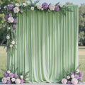Sage Green Backdrop Curtain for Parties Backdrop Drapes 10x10FT | Wrinkle Free Polyester Curtain Backdrop Draping Fabric for Backdrop Photoshoot Birthday Party Background, 2 Panel 5x10FT by Wokceer