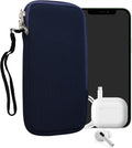 kwmobile Universal Phone Pouch Size XXL - 7" - Neoprene Smartphone Pouch with Zip - Water-Repellent Mobile Phone Case - Sleeve in Dark Blue by kwmobile