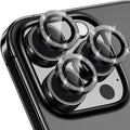 for iPhone 16 Pro/16 Pro Max Camera Lens Protector Glitter, Black | Individual Metal, 9H Hardness, Scratch Resistant, Shockproof, Drop Protection, Case Friendly, Stylish Accessories by Xfilm
