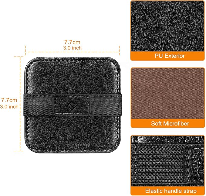 FINTIE Screen Cleaning Pad, [4 Pack] Soft Cloth Car Phone Screen Cleaner | Microfiber Wipe Cleaning with Elastic Strap for iPad, iPhone, MacBook, Tablets, Laptop, Monitor (Blossom) - Image 2