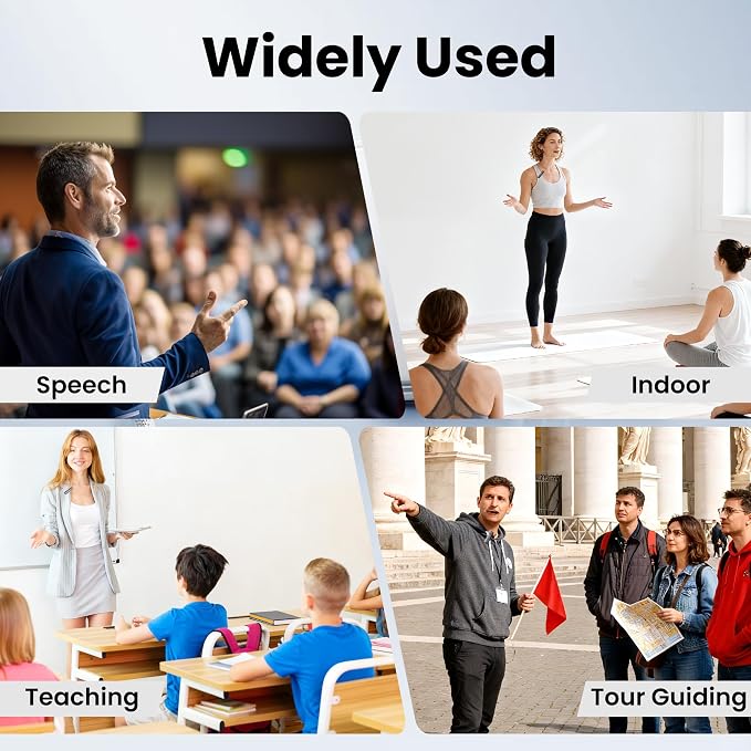 Wireless Voice Amplifier for Teachers, Bluetooth Lavalier Mic | Portable mini speaker & rechargeable voice amplifier for classroom teachers, meetings, yoga, speeches & tour guides - Image 9