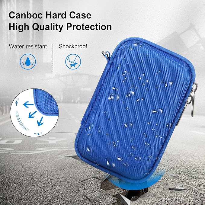 Canboc Carrying Case for KODAK EC35/ KODAK EKTAR H35 Film Camera, Blue | For H35N/ KODAK Snapic A1 Camera, H35/ EC35 Film Camera Bag, Zipper Mesh Pocket fits Batteries, Cable, Case Only - Image 4