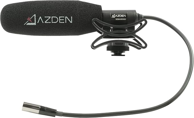Azden SGM-250MX Professional Compact Cine Shotgun Microphone with Mini XLR Output | Mini XLR Output by AZDEN